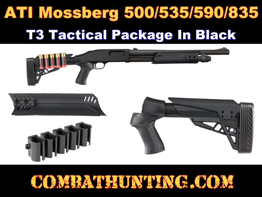 Mossberg Tactical T3 Stock and Forend Package Black style=