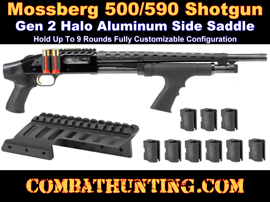Mossberg 500/590 Side Saddle Shotshell Holder 12GA style=