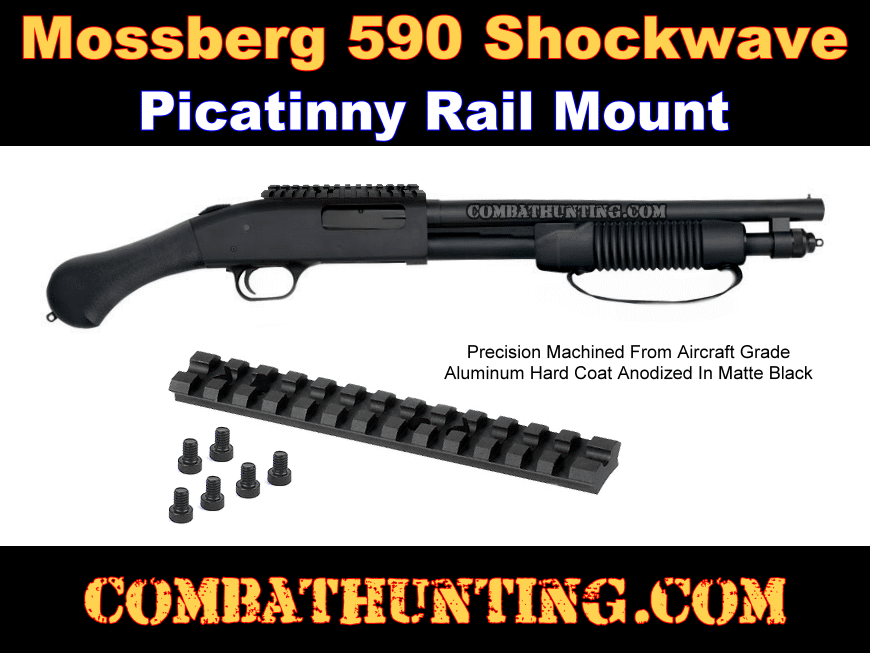 Mossberg 590 Shockwave Shotgun Picatinny Rail Mount style=