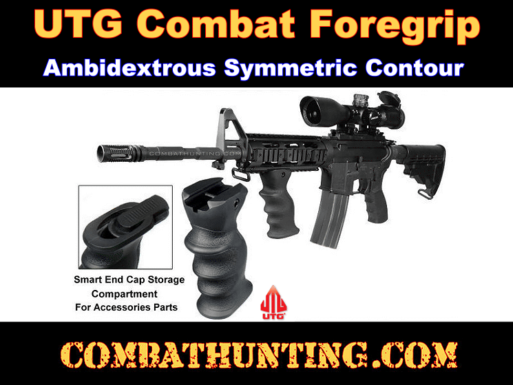 UTG Vertical Combat Foregrip With Concealed Compartment style=