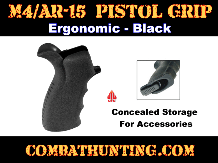 UTG® AR-15/M4 Ergonomic Pistol Grip A2 Style Black style=