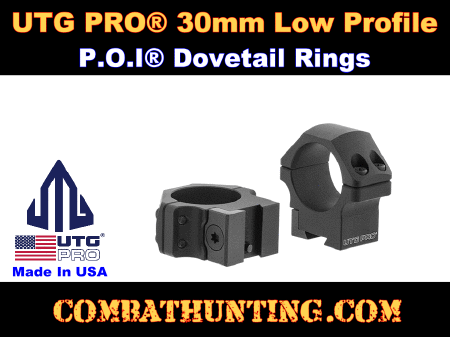 UTG PRO 30mm 2PCs Low Profile P.O.I Dovetail Rings