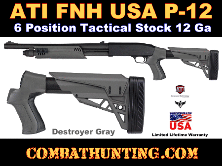 FN P-12 Shotgun Tactical Stock Destroyer Gray 12Ga