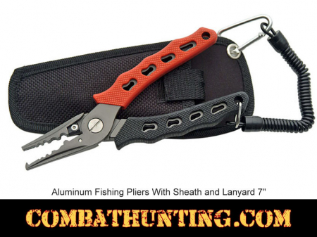 Aluminum Fishing Pliers With Sheath and Lanyard 7
