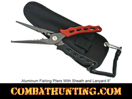 Aluminum Fishing Pliers With Sheath and Lanyard 9