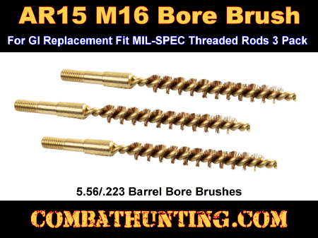 AR-15 M16 Bore Brushes With MIL-SPEC Threads
