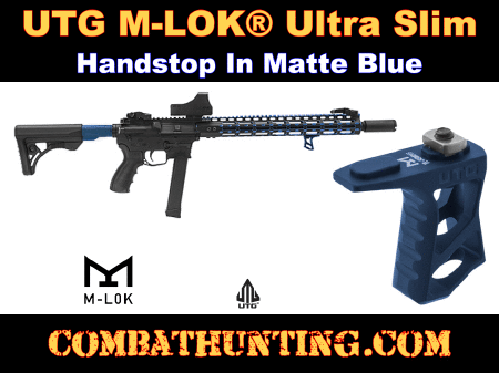 UTG M-LOK Ultra Slim Handstop Matte Blue