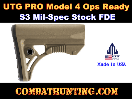 UTG PRO Model 4 Ops Ready S3 Mil-spec Stock-FDE