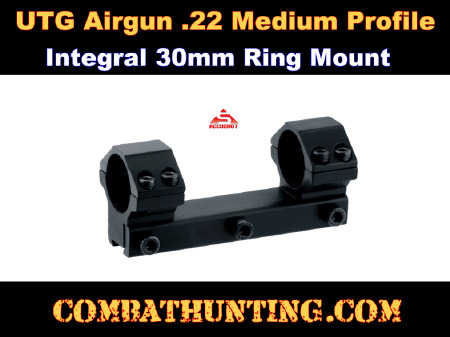 UTG ACCUSHOT 30mm Medium Profile Airgun/.22 Rifle Dovetail Integral Mount