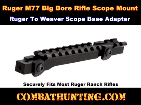 Ruger M77 Rifle Scope Mount Ruger To Weaver Scope Base Adapter