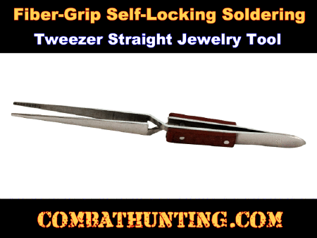 Fiber Grip Self-Locking Soldering Tweezers 