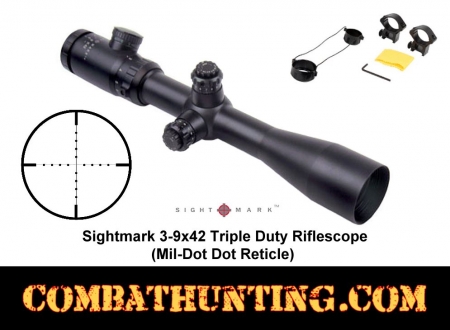 Sightmark Triple Duty 3-9x42 Riflescope Mil-Dot