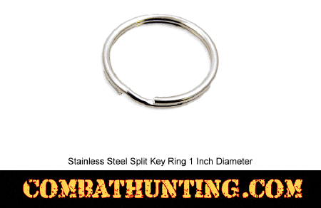 Stainless Steel Split Key Ring 1 Inch Diameter