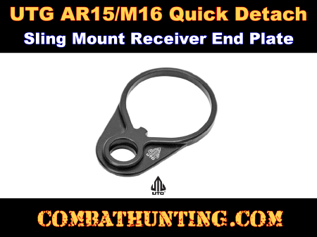 UTG AR15 Quick Detach Receiver End Plate Matte Black Steel