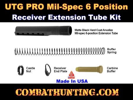 UTG PRO AR15 6-position Receiver Extension Tube Kit, Mil-spec