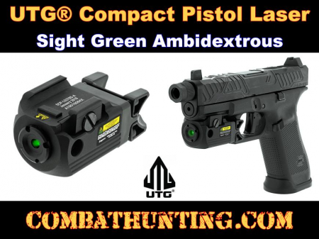 UTG Compact Pistol Laser Green Ambidextrous