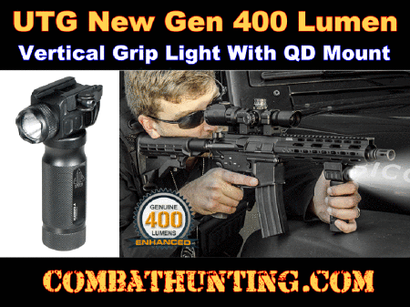 UTG New Gen 400 Lumen Grip Light With QD Mounting Base