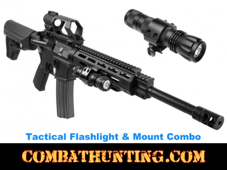 Tactical Flashlight With Picatinny Rail Mount Kit