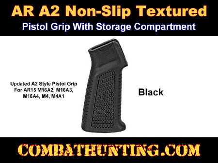 AR-15 A2 Pistol Grip Black With Storage