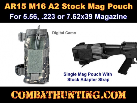 AR15 A2 Butt Stock Mag Pouch Digital Camo