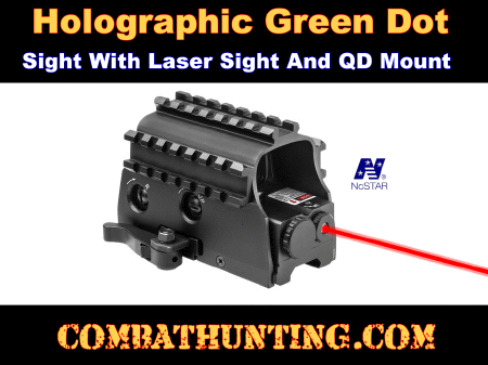 Green Dot Sight With Laser Sight 3 Armored Rails