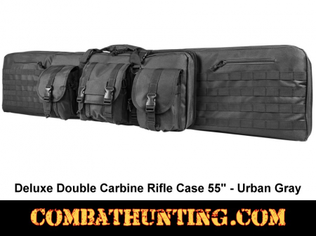 Double Tactical Rifle Case 55 Inches Urban Gray