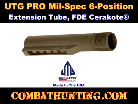 UTG PRO AR15 6-position Receiver Extension Tube Mil-Spec FDE