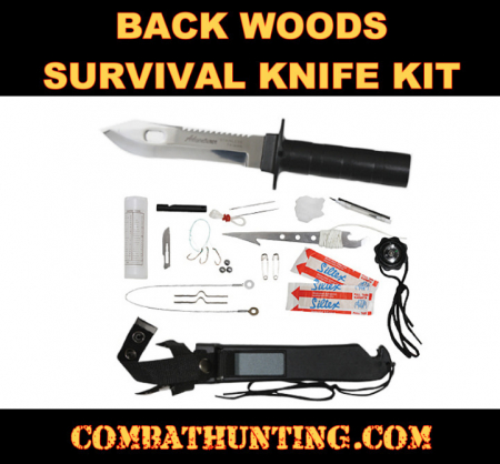 Outdoorsman's Survival Knife With Survival Kit