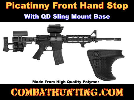 AR-151 Picatinny Front Hand Stop With QD Sling Mount Base - Vertical ...