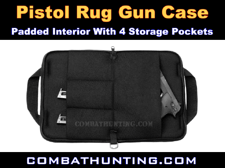 Pistol Rug Soft Handgun Case Padded Black 12