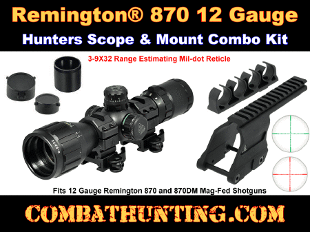 Remington 870® 12 gauge shotgun Scope & Mount Combo 3-9x32mm
