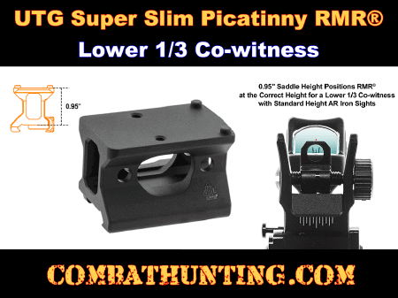 UTG Super Slim Picatinny RMR® Mount, Lower 1/3 Co-witness