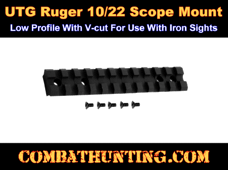 UTG Tactical Low Profile Rail Mount for Ruger 10/22 Rifle